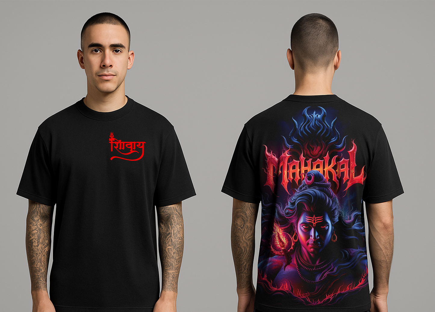 Mahakal Flame Graphic Tee